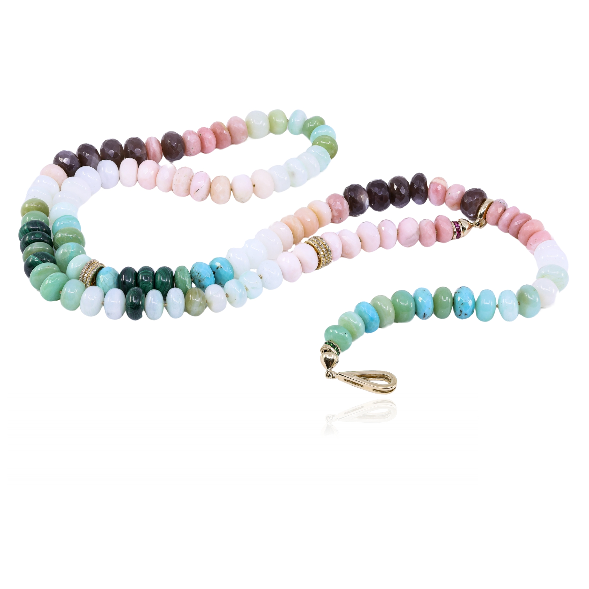 multi-gem bead necklace by Nina