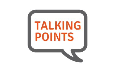 Talking Points logo. Talking Points meets every other Thursday at 1pm Eastner.
