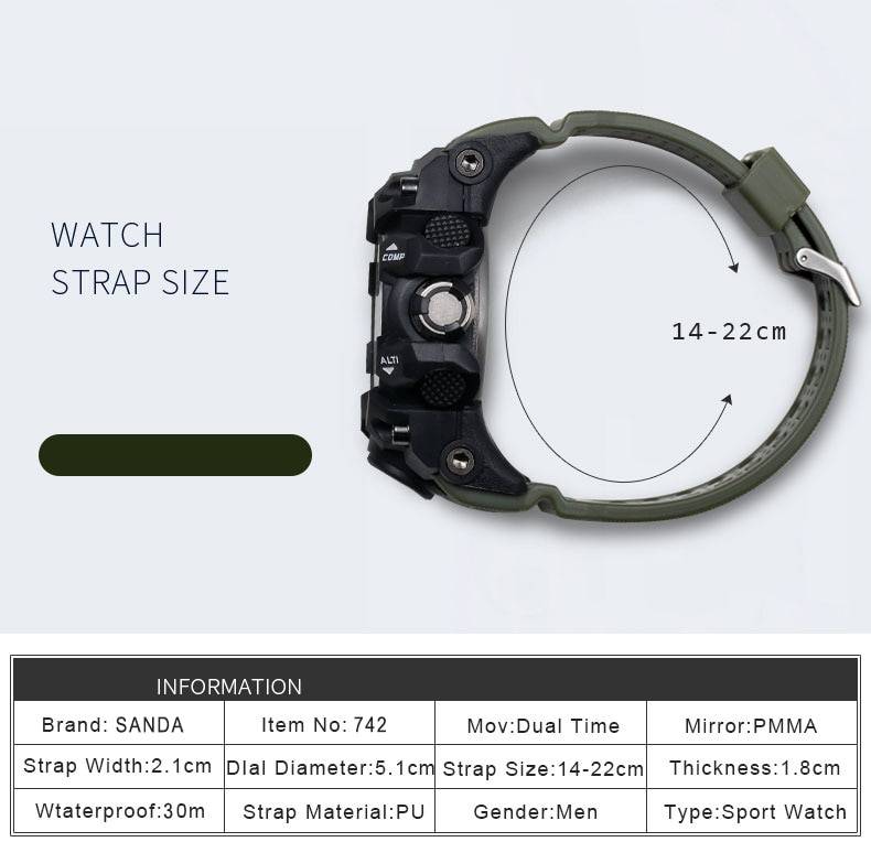 Men's Military Watch Tactical Model G-752 Profile View