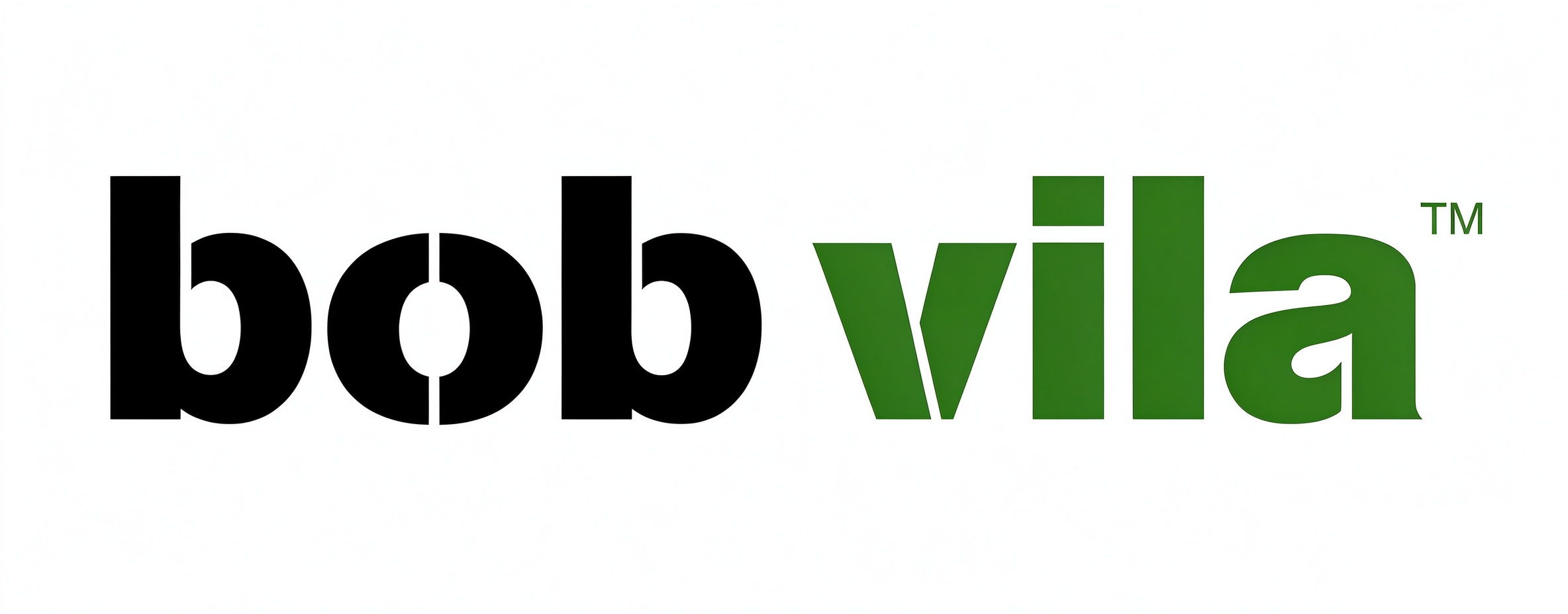 Logo of Bob Vila, featuring black and green text.