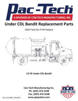 Under CDL Bandit Automated Side Loader Replacement Parts Book