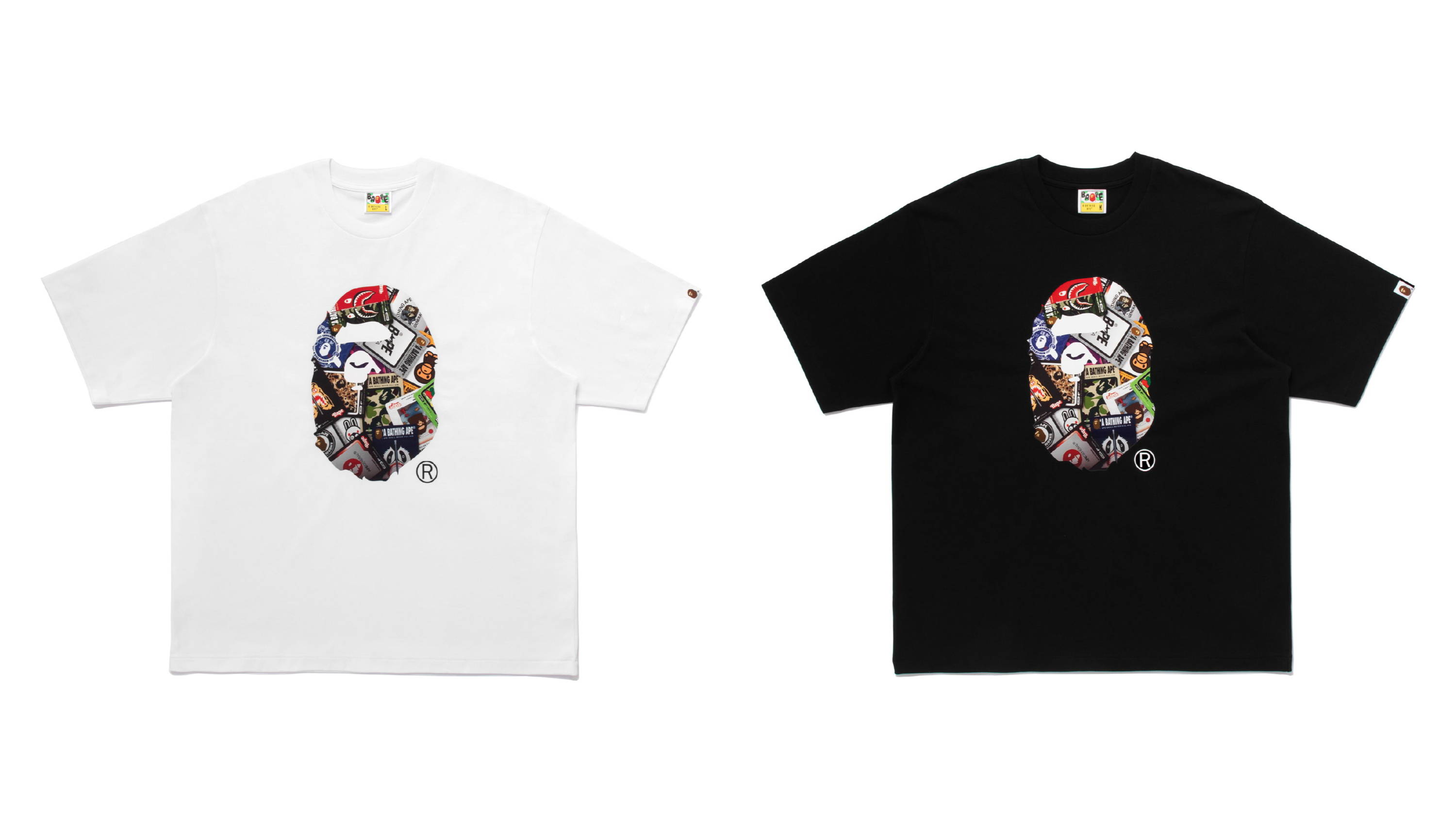 Two t-shirts and various graphic posters displayed together.