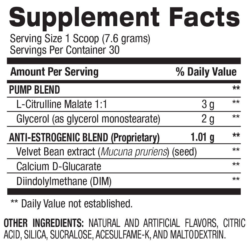 Ingredients List for Pump Formula 