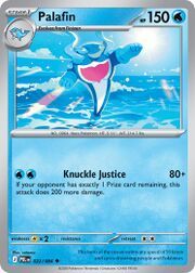Palafin card from a trading card game, showing an aquatic creature.