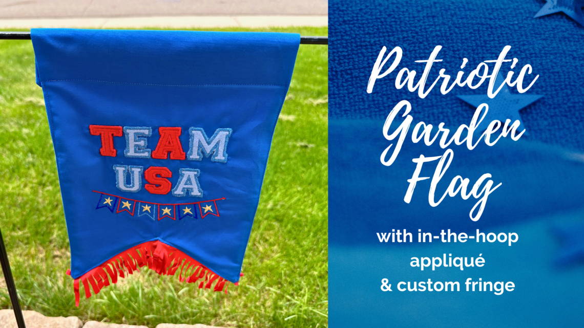 USA Appliqué Embroidery Garden Flag