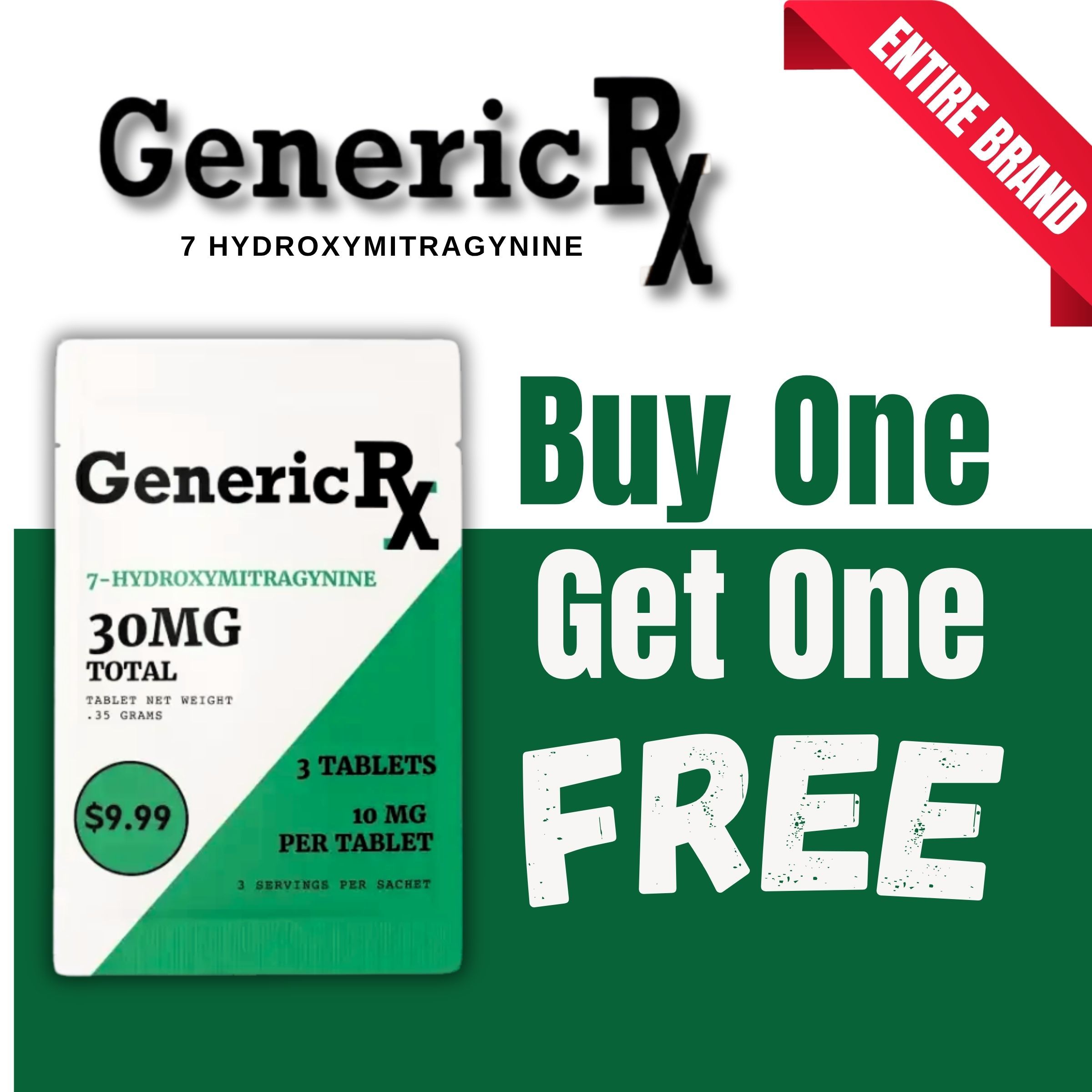 GenericRx advertisement for buy one get one free offer on tablets.