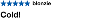 5 stars Ratings and Reviews Comment Cold!