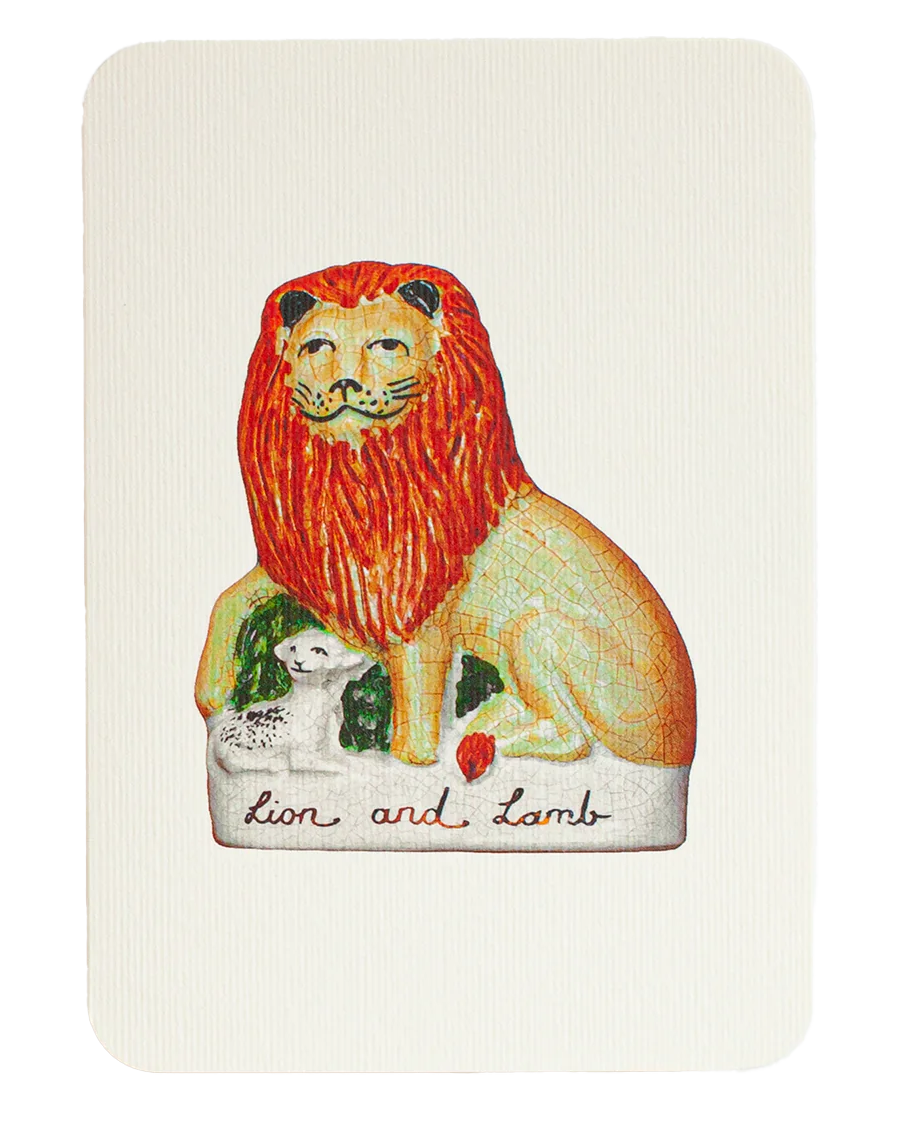 Lion and Lamb Notecard.