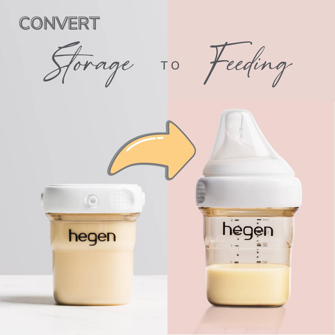 convert storage to feeding bottle next to storage container