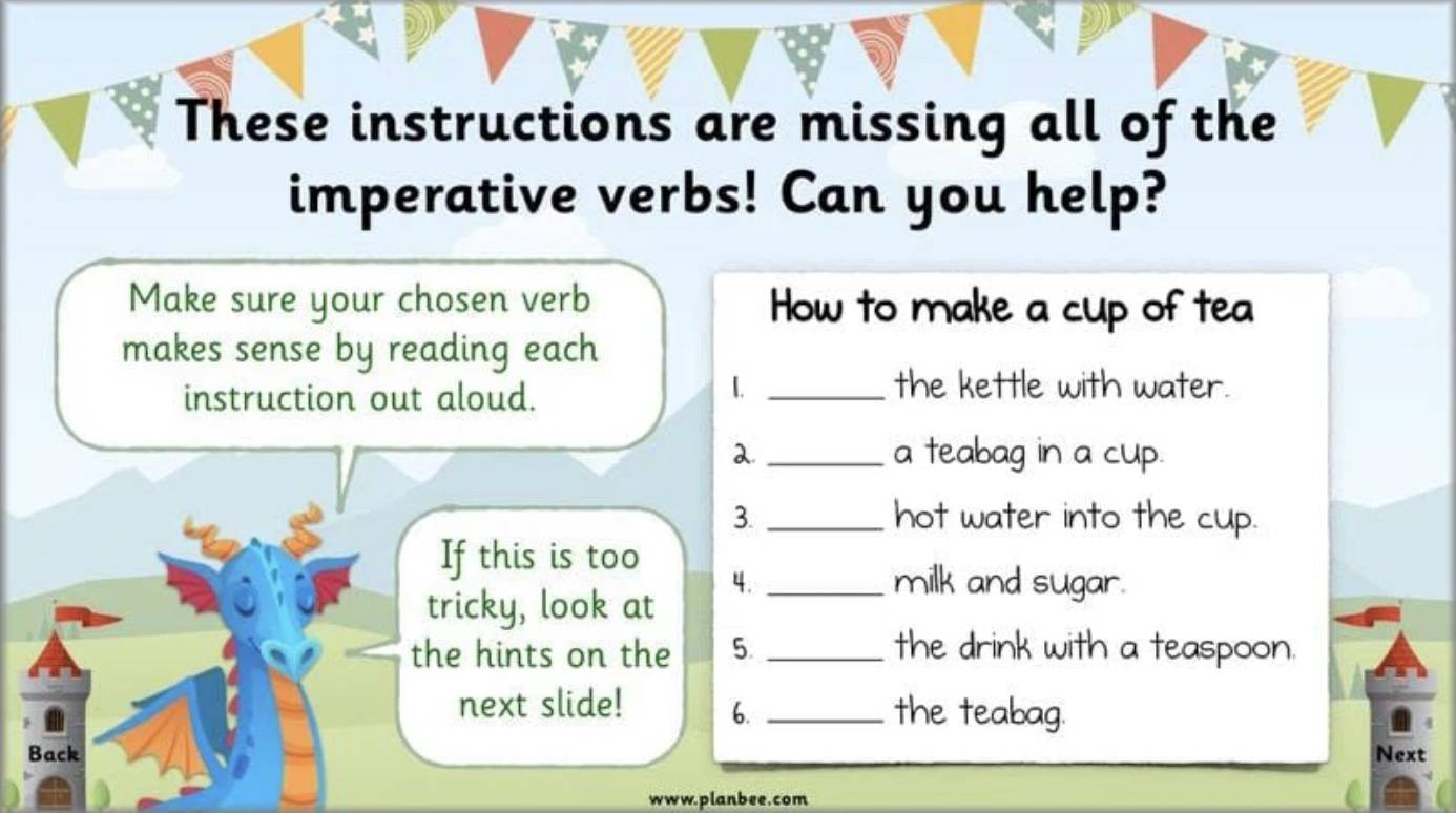 Lesson Pack: Zog: Instructions - Imperative  Verbs