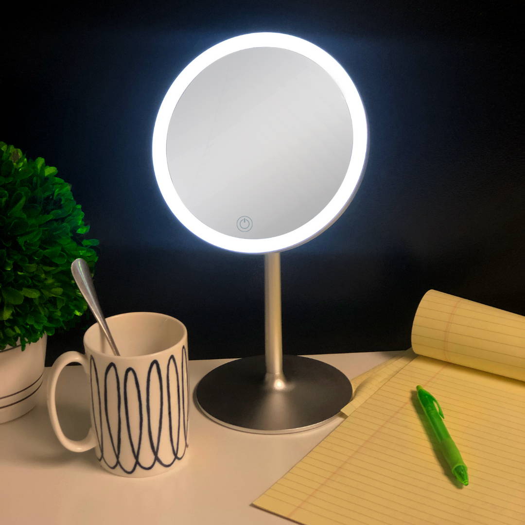 luxe 7x magnification tri-tone led makeup mirror