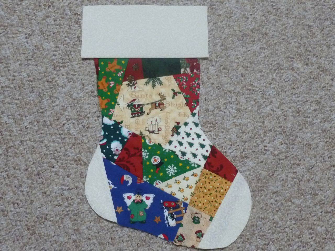 Crazy Quilted Christmas Stocking with Decorative Stitches! MadamSew