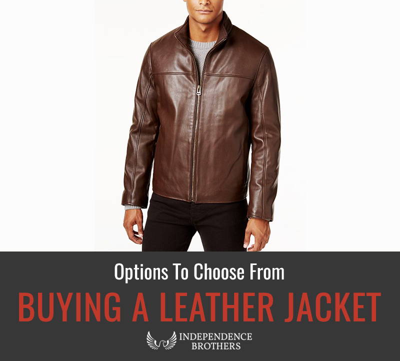 Cole Haan Leather Moto Jacket for Men Mens Clothing Jackets Leather jackets 