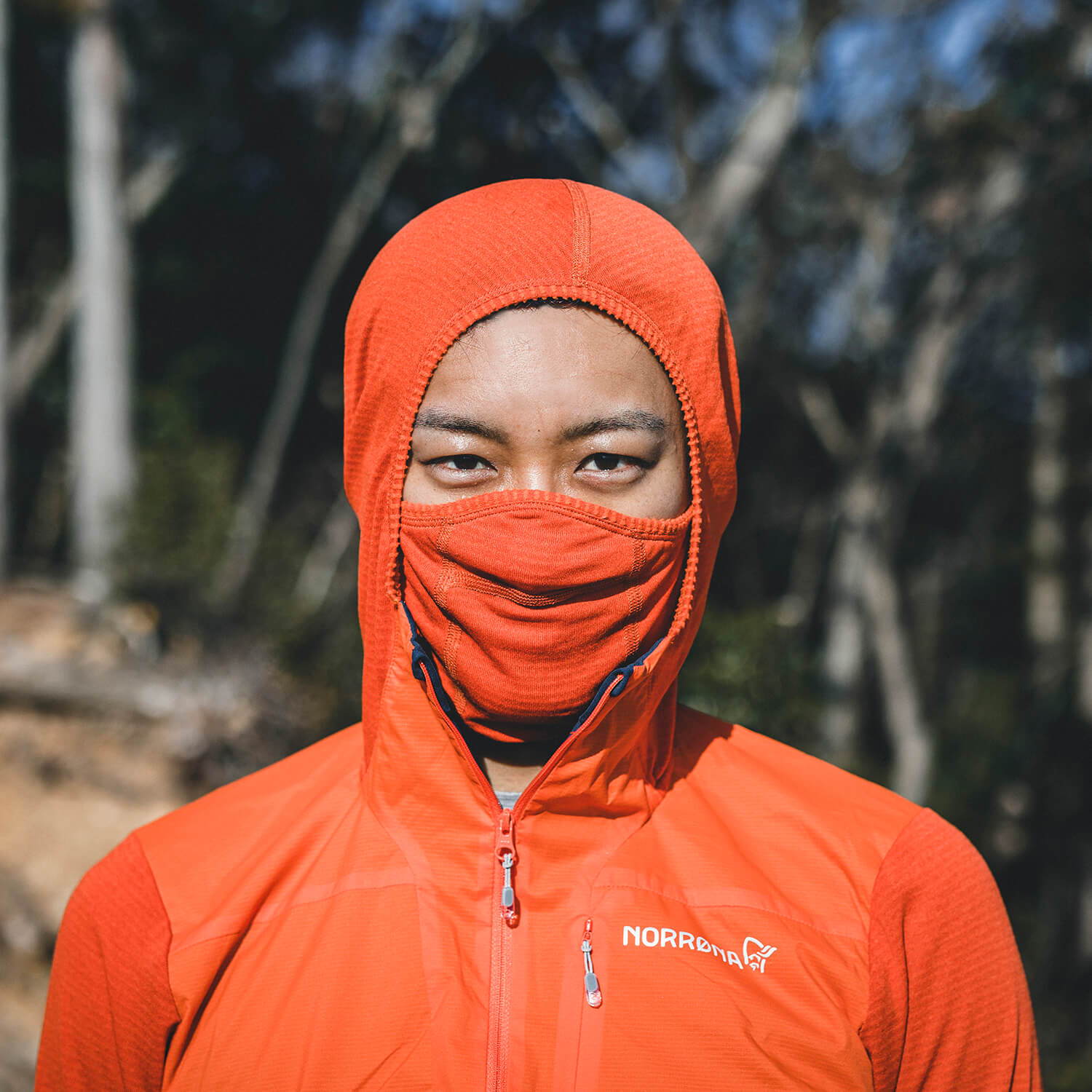 NORRONA（ノローナ）/ビティホーン アルファフーディシャツ/オレンジ/MENS