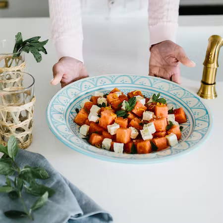 Watermelon Feta Mint Salad