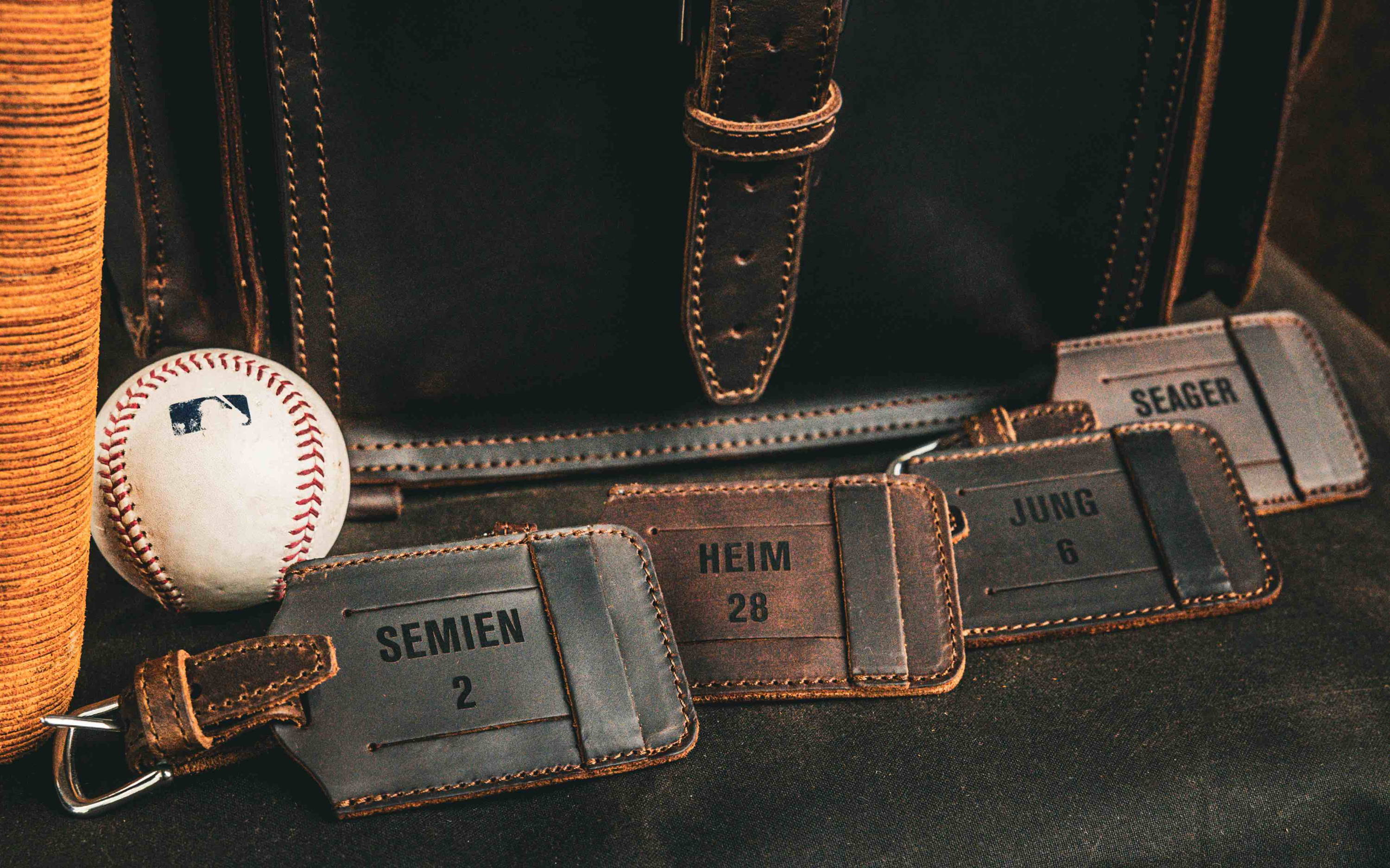 Leather Luggage Tags for Texas Rangers All-Stars.