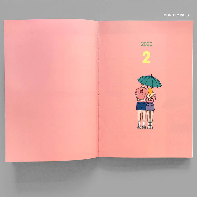 Monthly index - Design Comma-B 2020 Today dated weekly diary planner