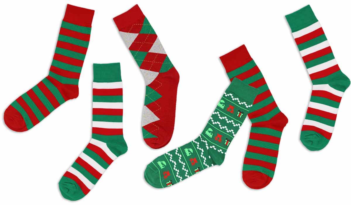 Scattered Christmas themed socks