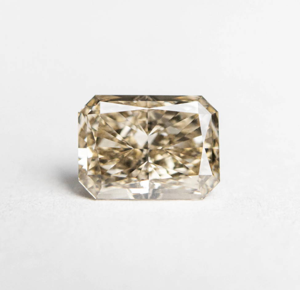 Champagne radiant cut diamond