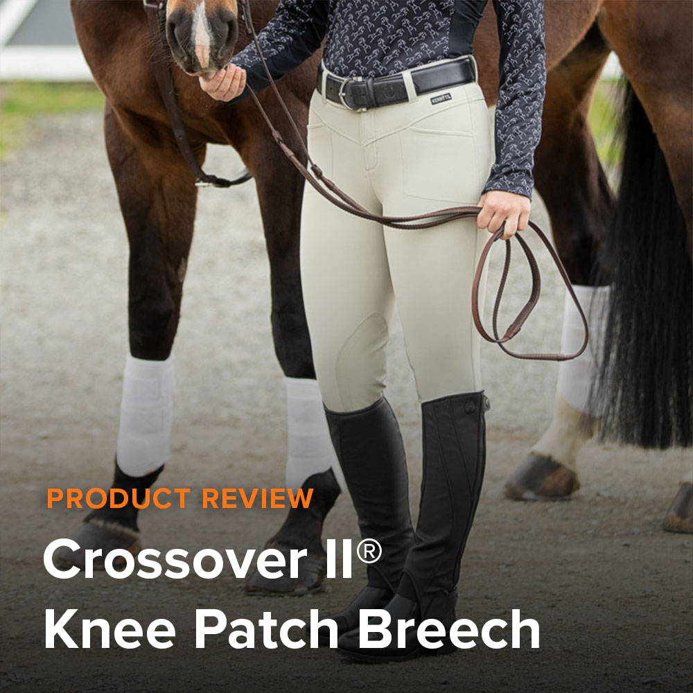 Kerrits employees review the Crossover II Knee Patch Breech