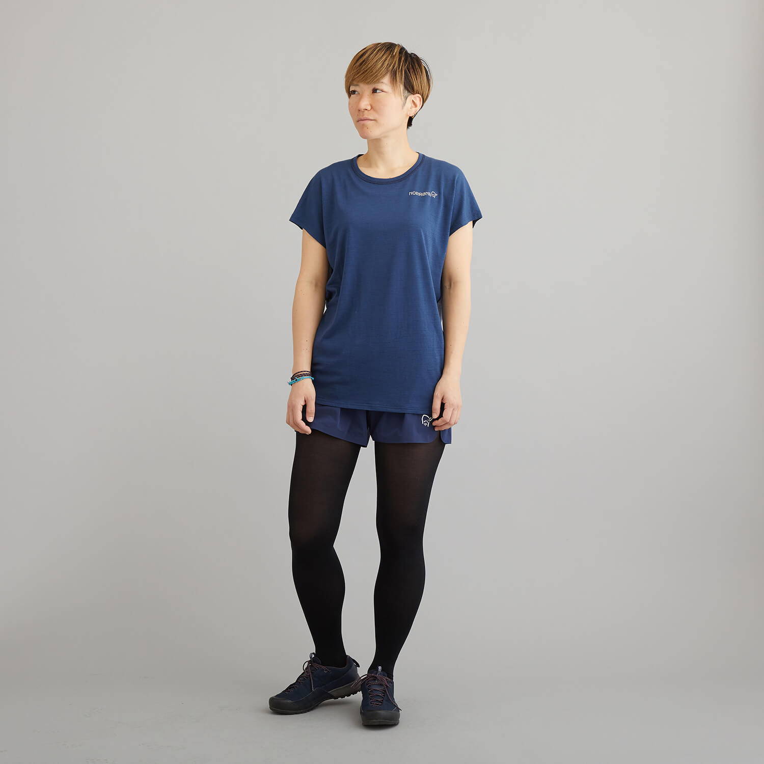 NORRONA（ノローナ）/ビティホーン ウールTシャツ/ネイビー/WOMENS
