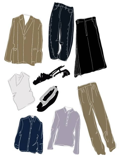illustrated clothing from the tibi fall 2023 collection