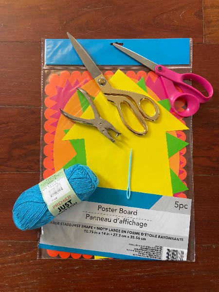 supplies for making lacing cards
