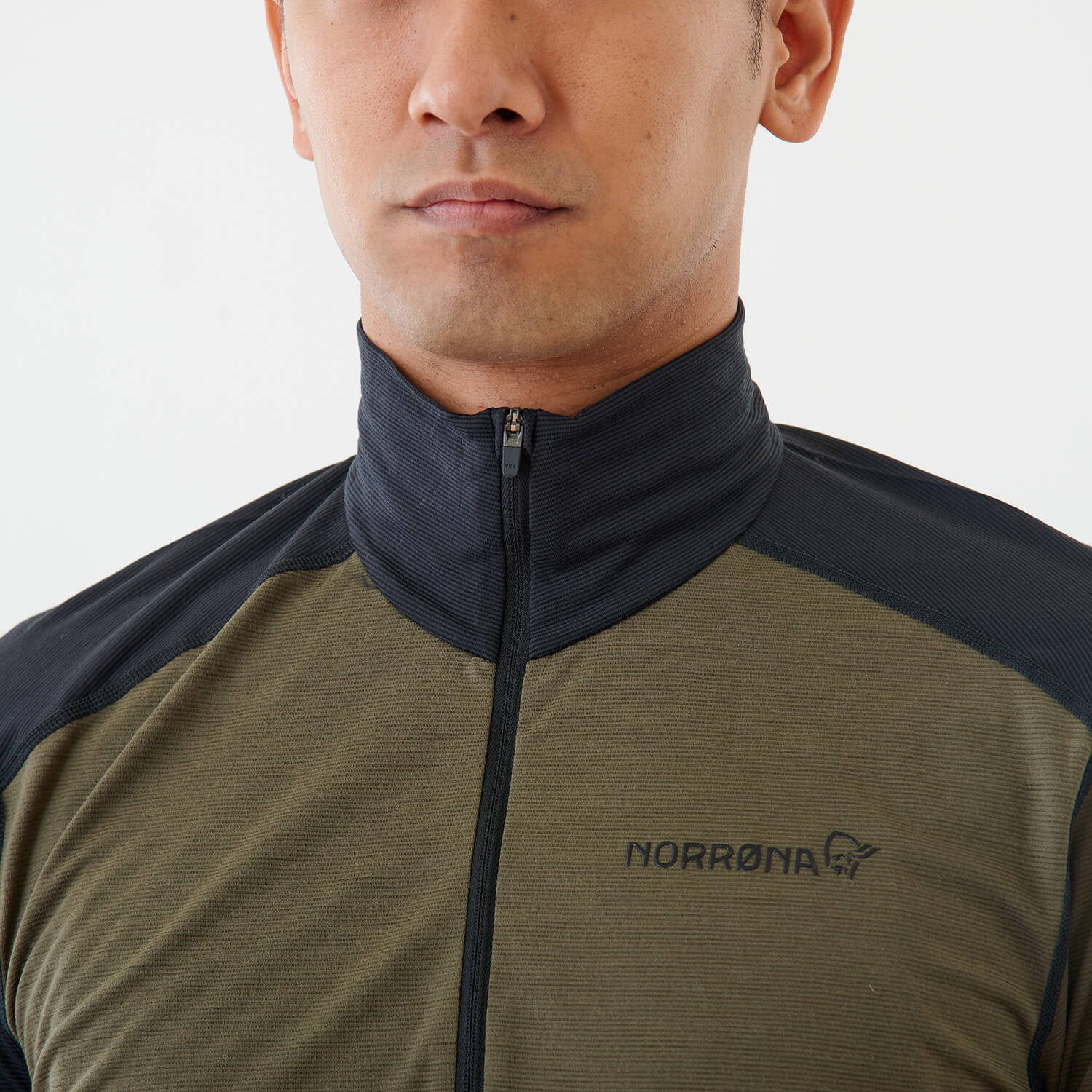 NORRONA（ノローナ）/イコライザー メリノジップネック/カーキ/MENS
