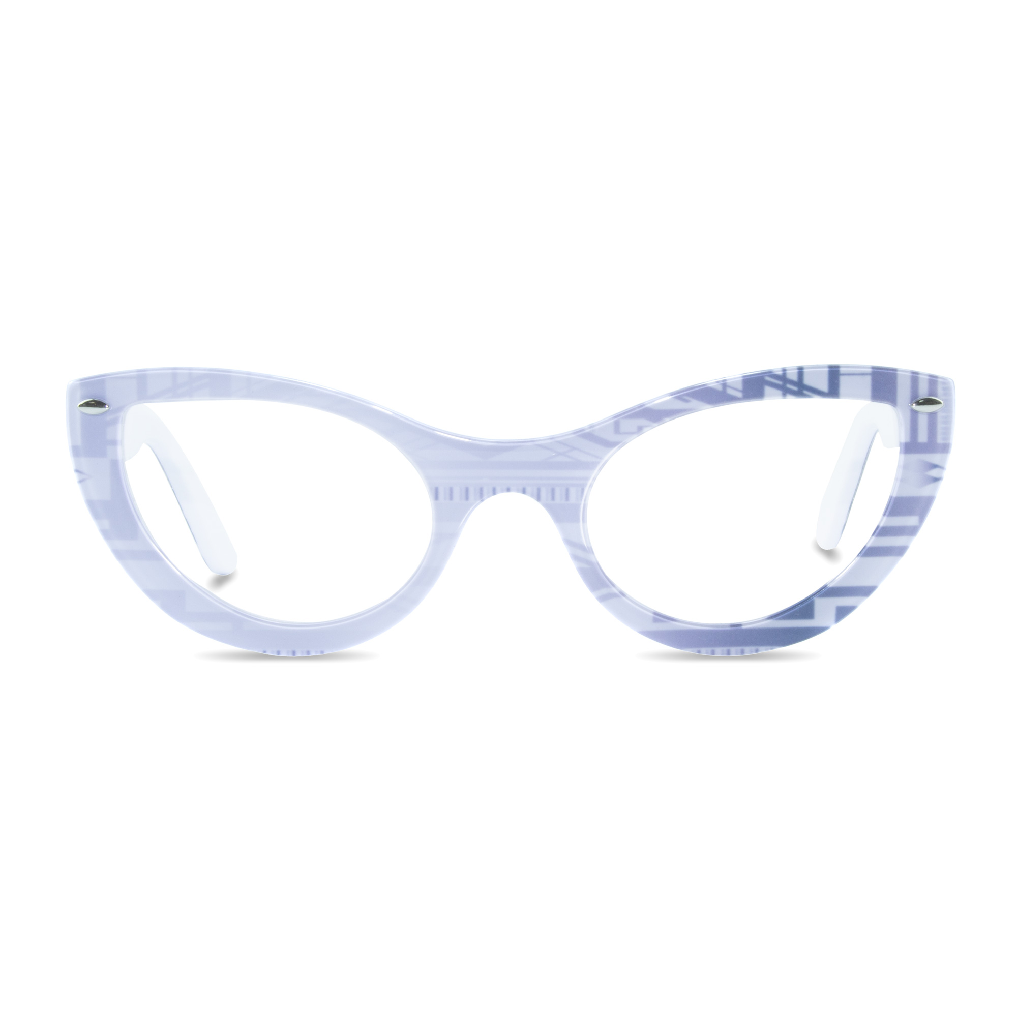 Joiuss gatsby white & silver cat eye glasses