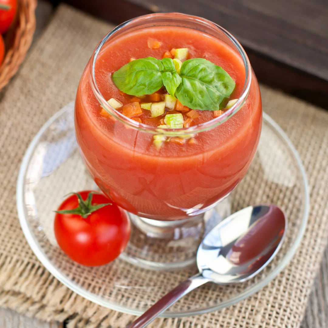 Chipotle Gazpacho gut health recipe image 