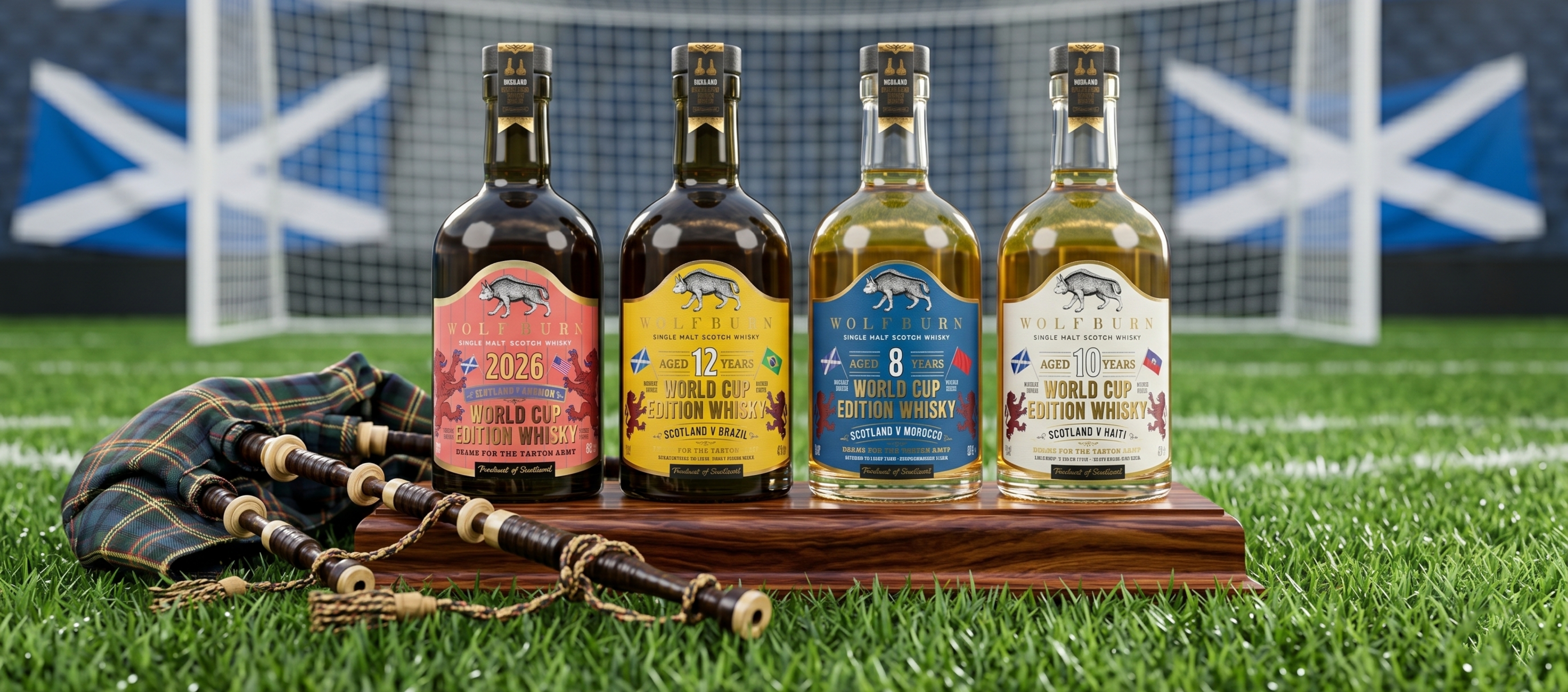 Selection of Single Malt Scotch Whiskies for the Scotland World Cup Campaign