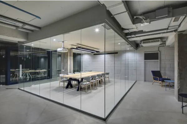 soundproof glass wall for a conference room