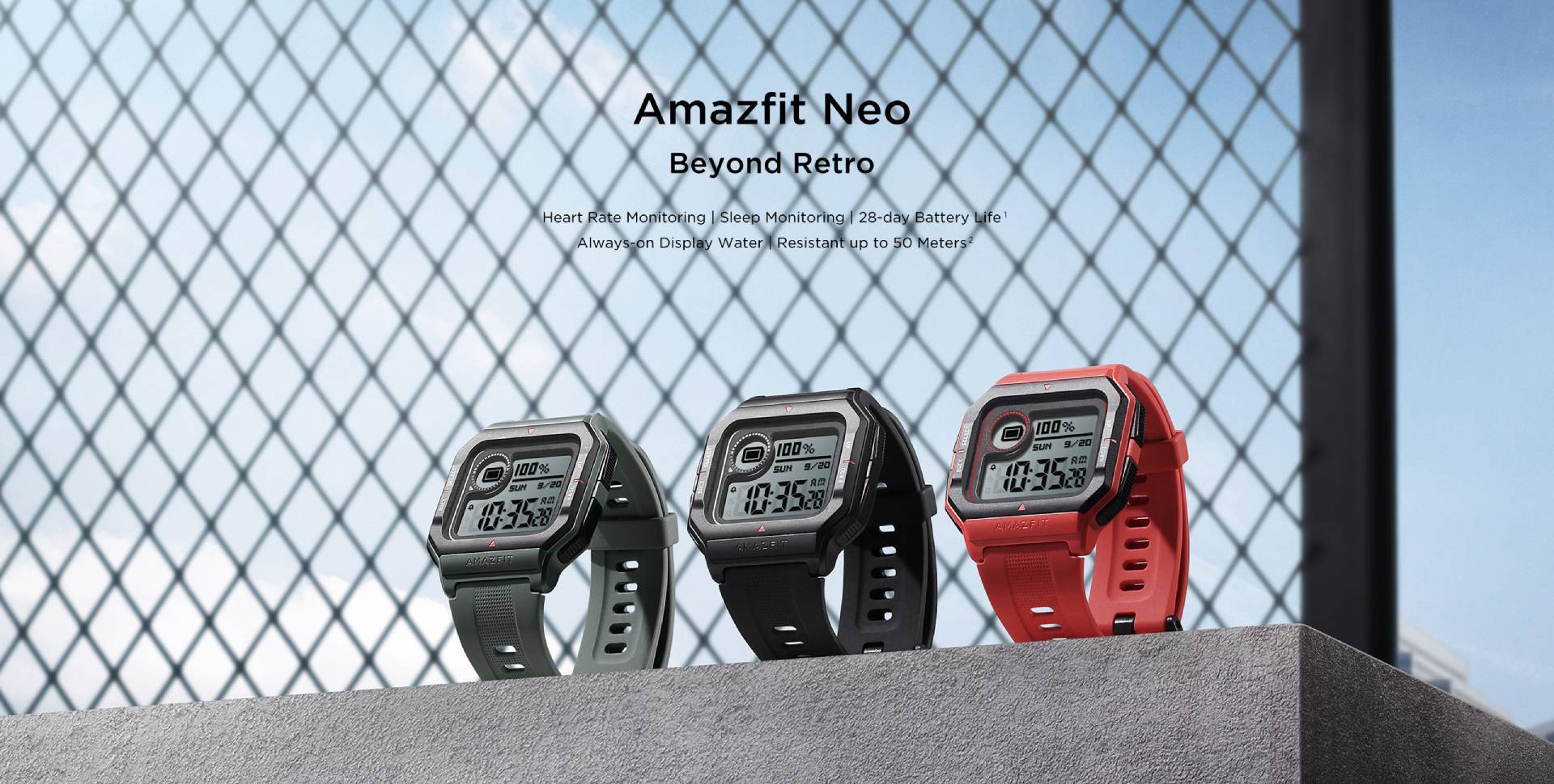 Reloj Smartwatch Amazfit Sport Neo 1.2 A2001 Negro – XIAOMI – Ap Tecnologia