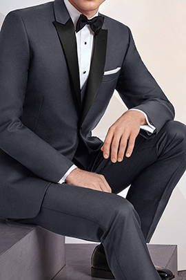 Milan Steel Grey Tuxedo Jacket (Separates)