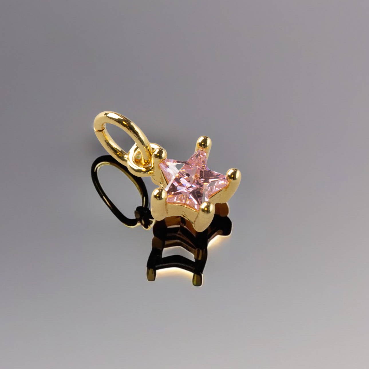 Gold star charm pendant jewellery necklace