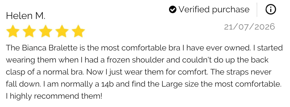 frozen shoulder bra review