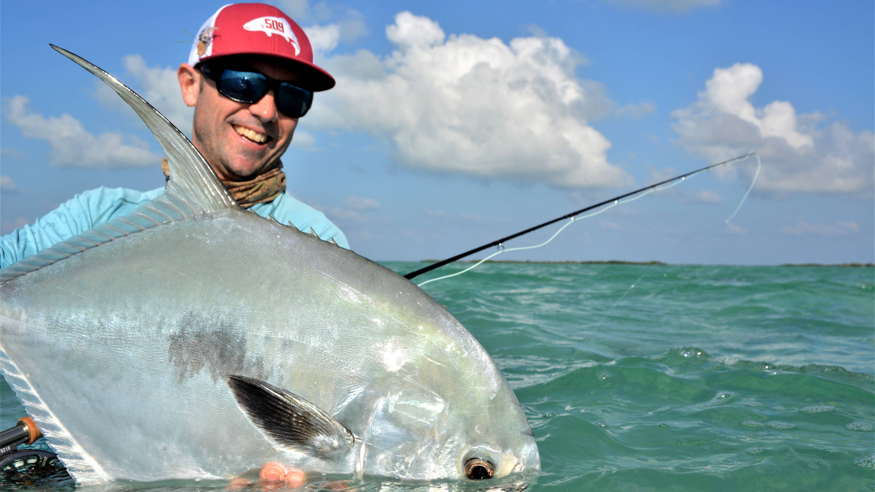 JOe Rotter with Permit in Ascension Bay