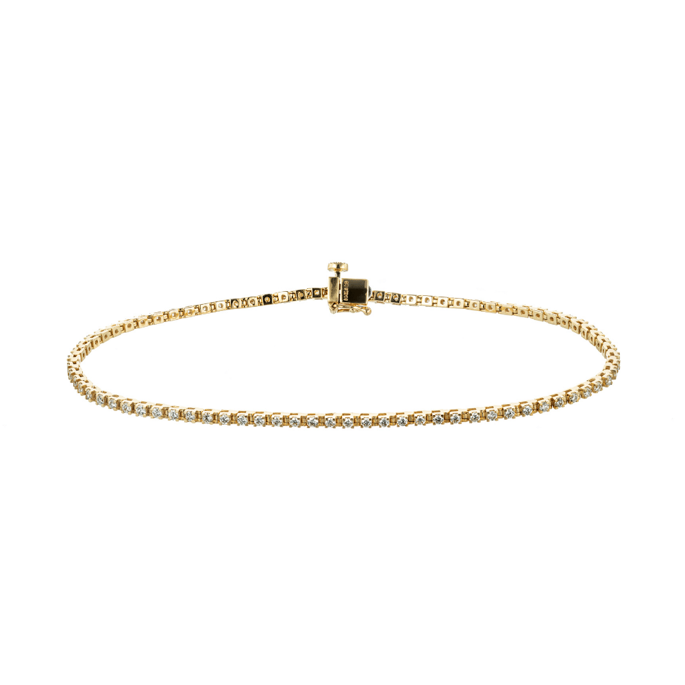dainty elegant gold tennis bracelet