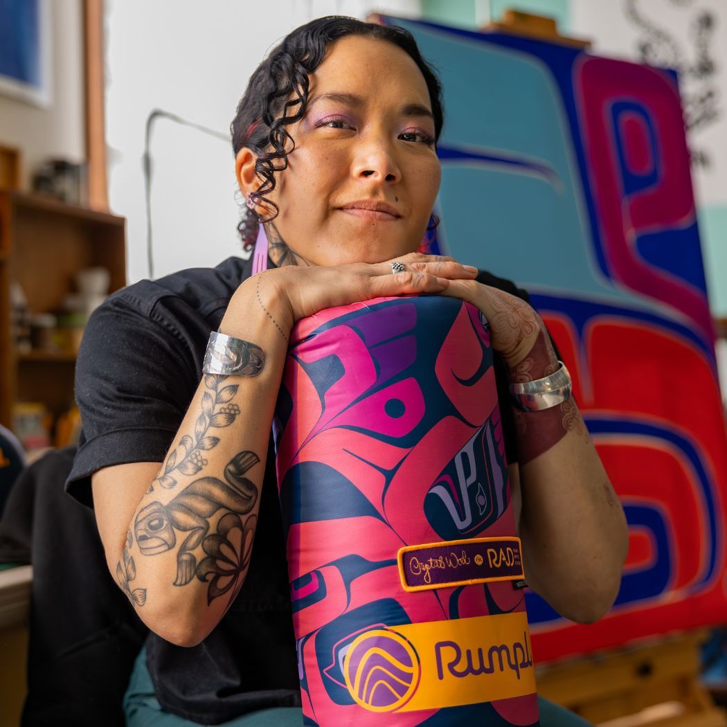 A photo of Crystal Worl, an Alaska-based Tlingit artist.