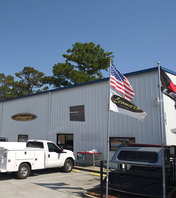 Leonard Buildings & Truck Accessories, Wilmington, NC store front