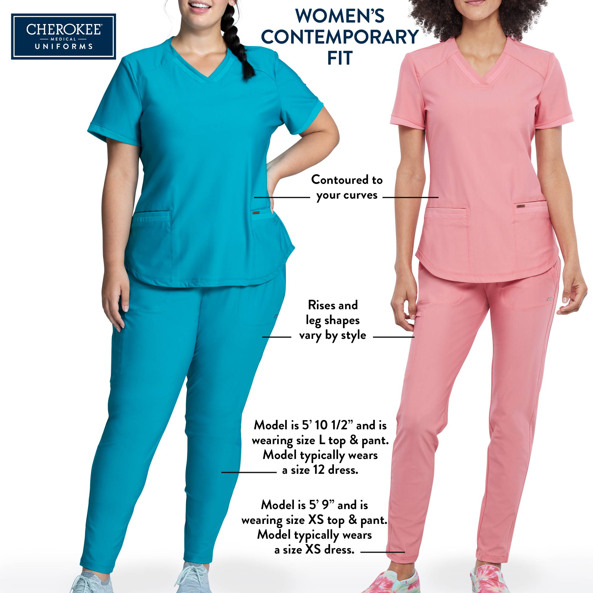 Cherokee Uniforms Women's Contemporary Fit Guide
