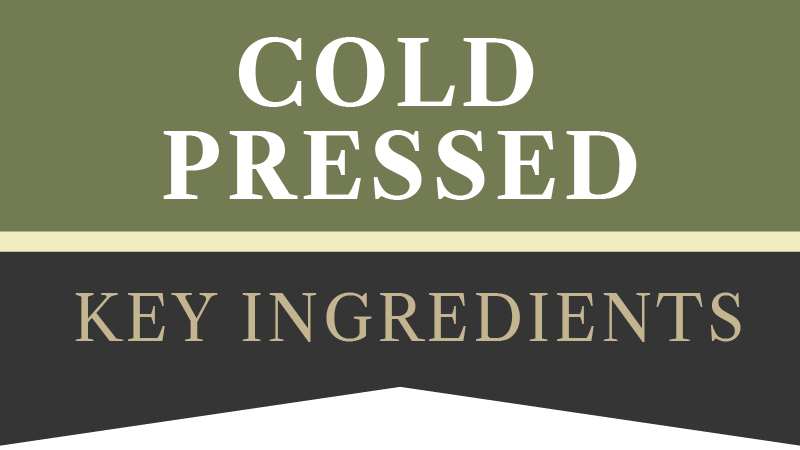  Country Pursuit Cold Pressed Dog Food Range Key Ingredients Logo