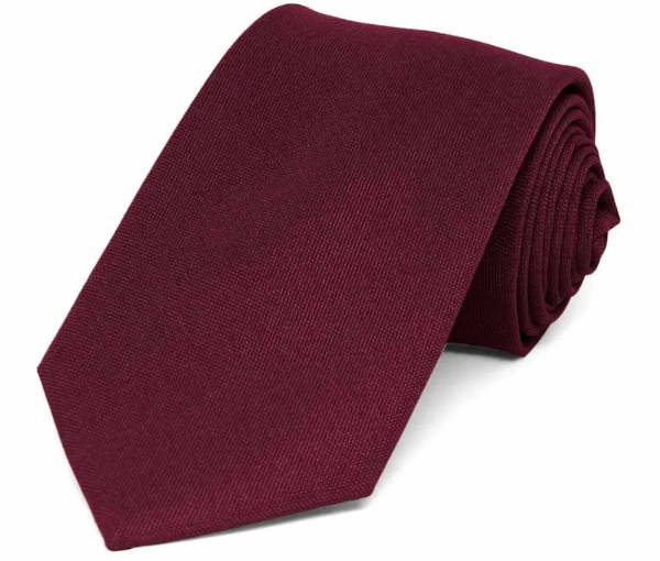 Burgundy solid tie