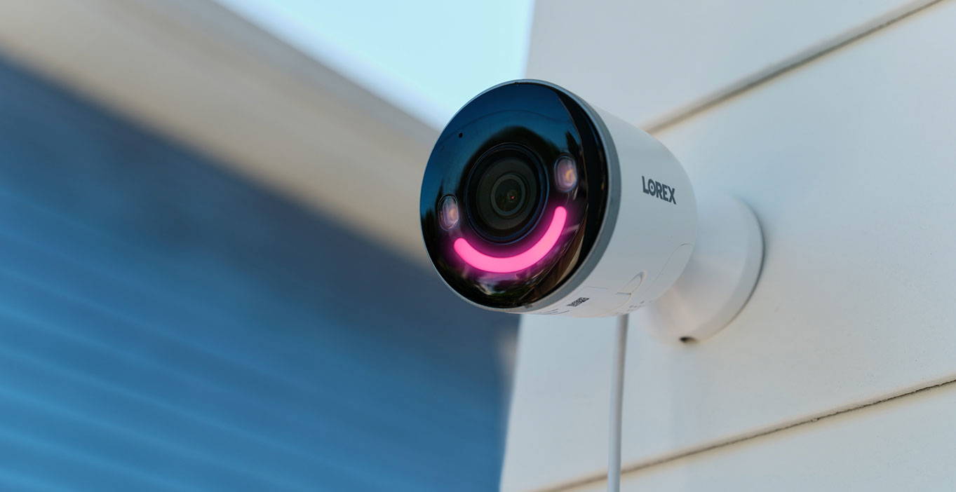 outdoor wi-fi camera on vacation property exterior wall