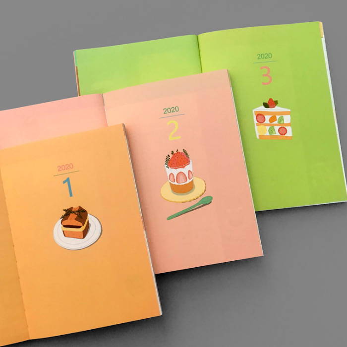 Monthly index - Design Comma-B 2020 Sweet dessert dated weekly diary planner
