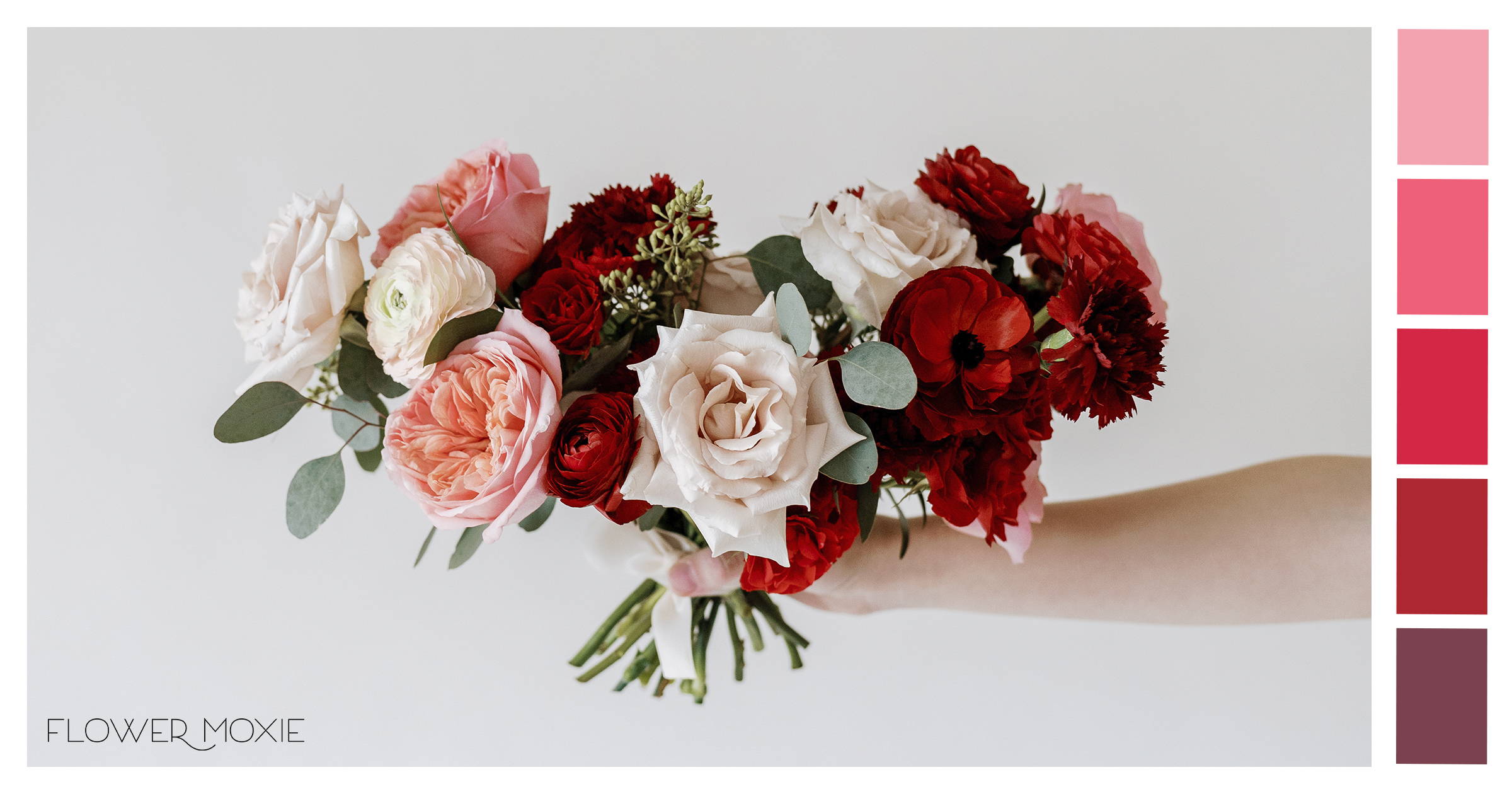 Red wedding flower packages