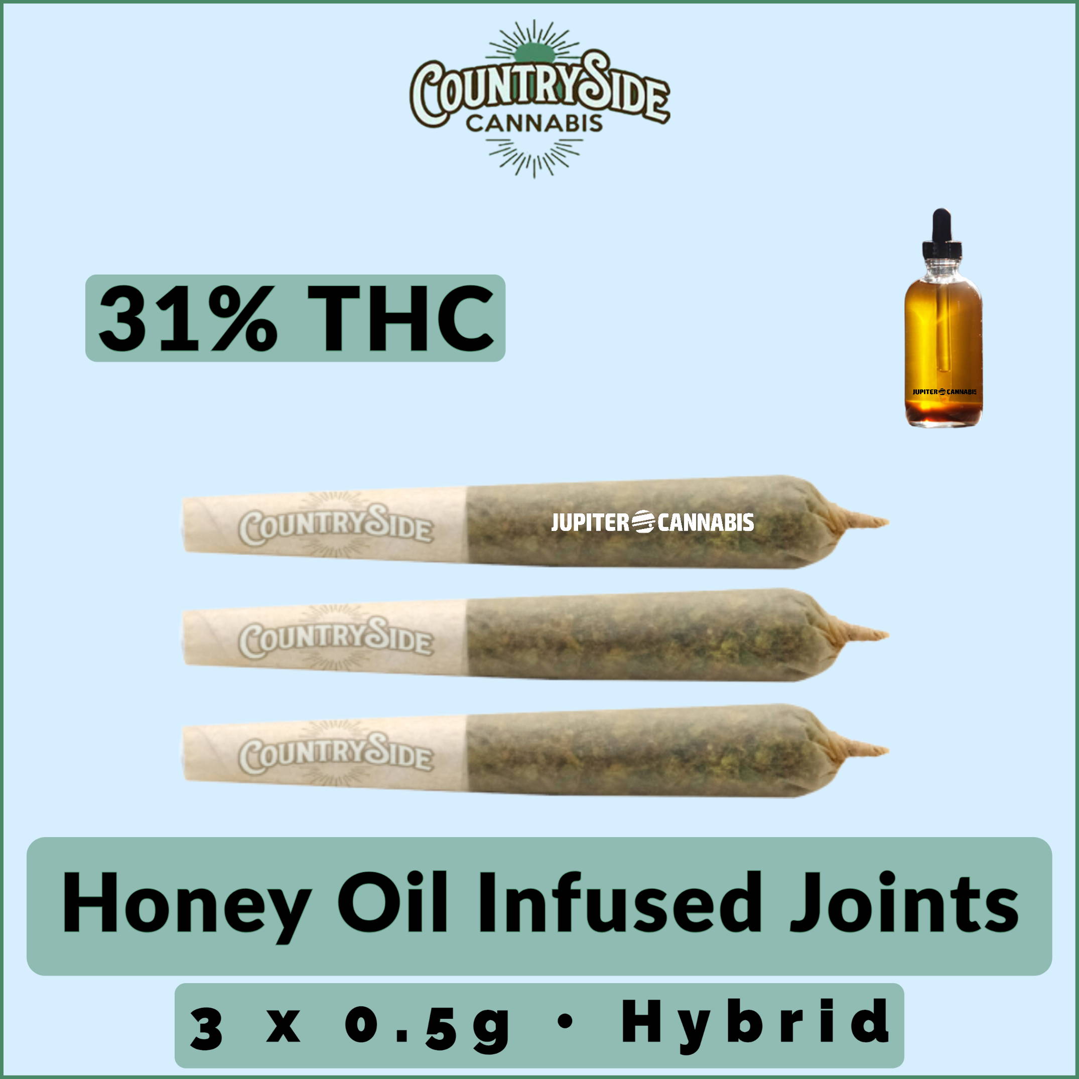 Honey Oil Infused Pre Rolls by Countryside Cannabis | Jupiter