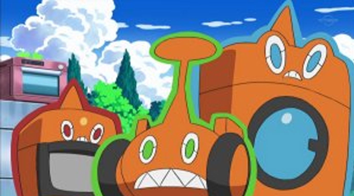 Rotom showing off three of its different forms.