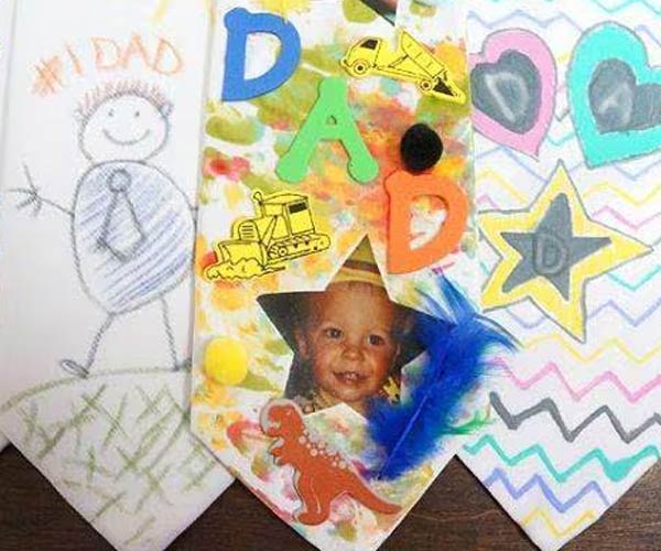 DIY decorated Father's Day ties