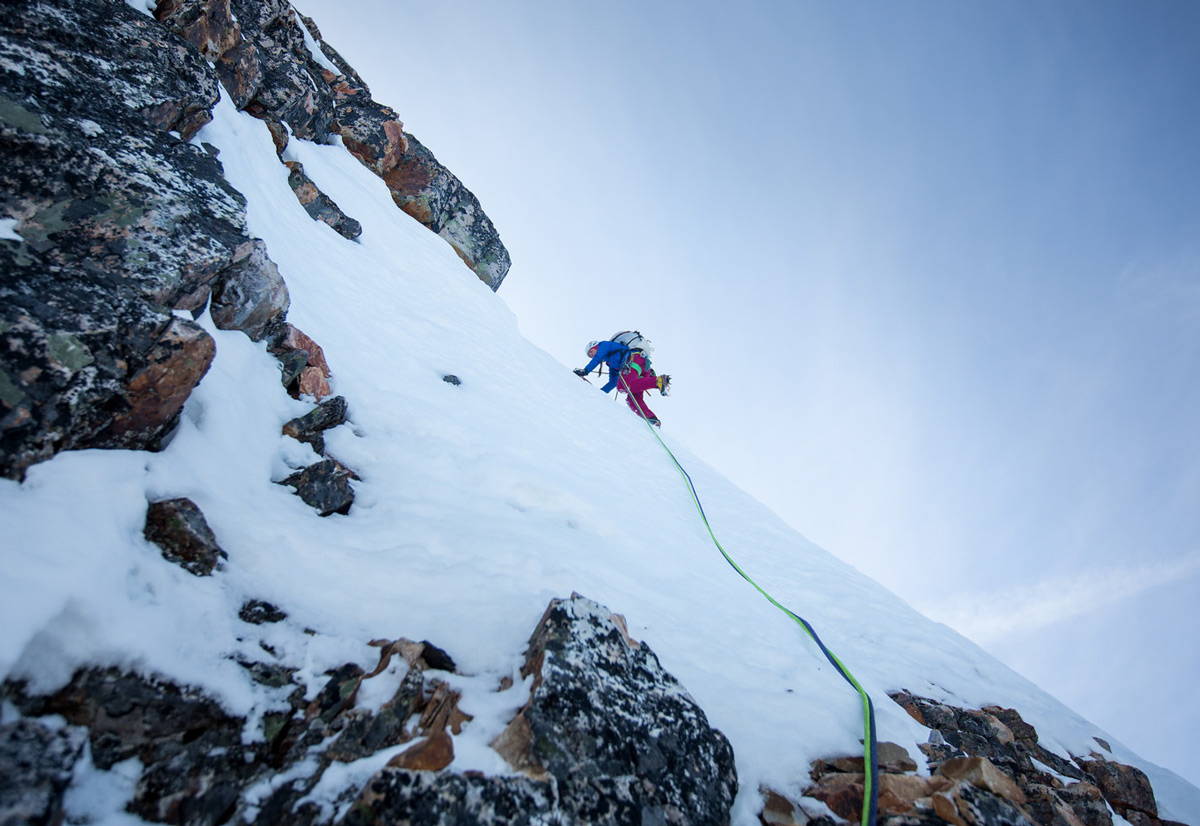 ice climber on the North Face